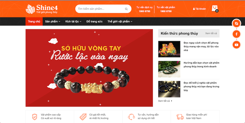 Thiết kế website phong thủy