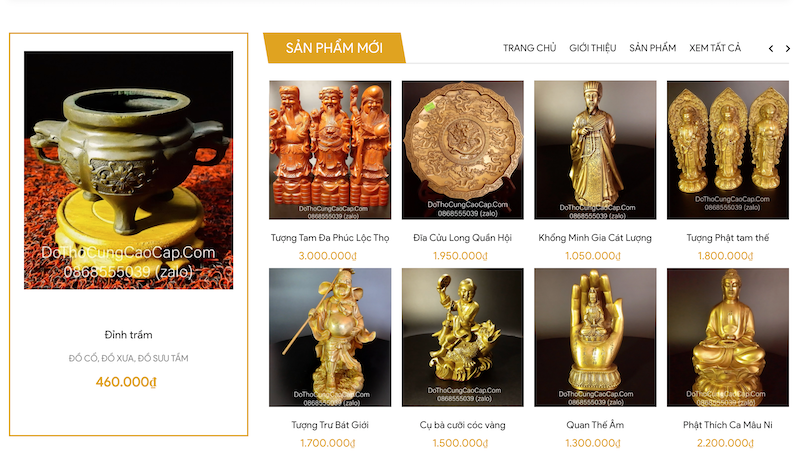 Thiết kế website phong thủy