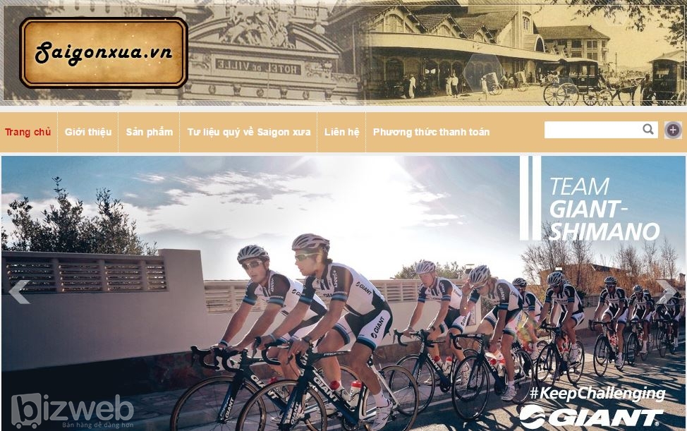 Giao diện thiết kế website xe đạp được khách hàng yêu thích