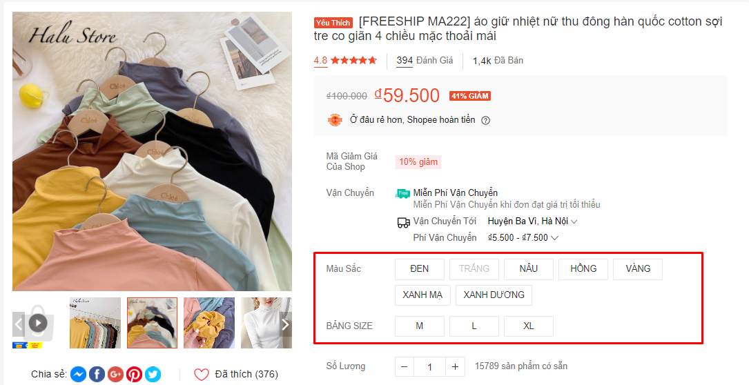 thông tin sản phẩm