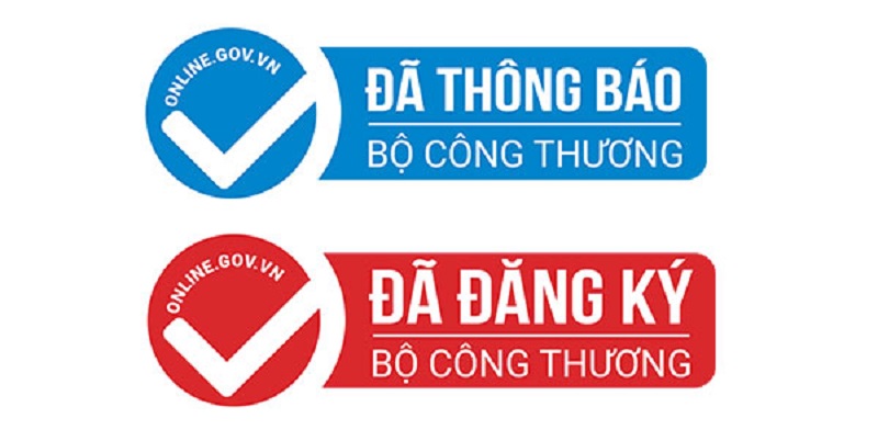 Logo xác nhận website đã thông báo, đăng ký Bộ Công Thương