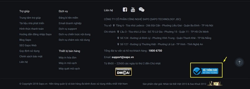 đăng ký web với Bộ Công Thương