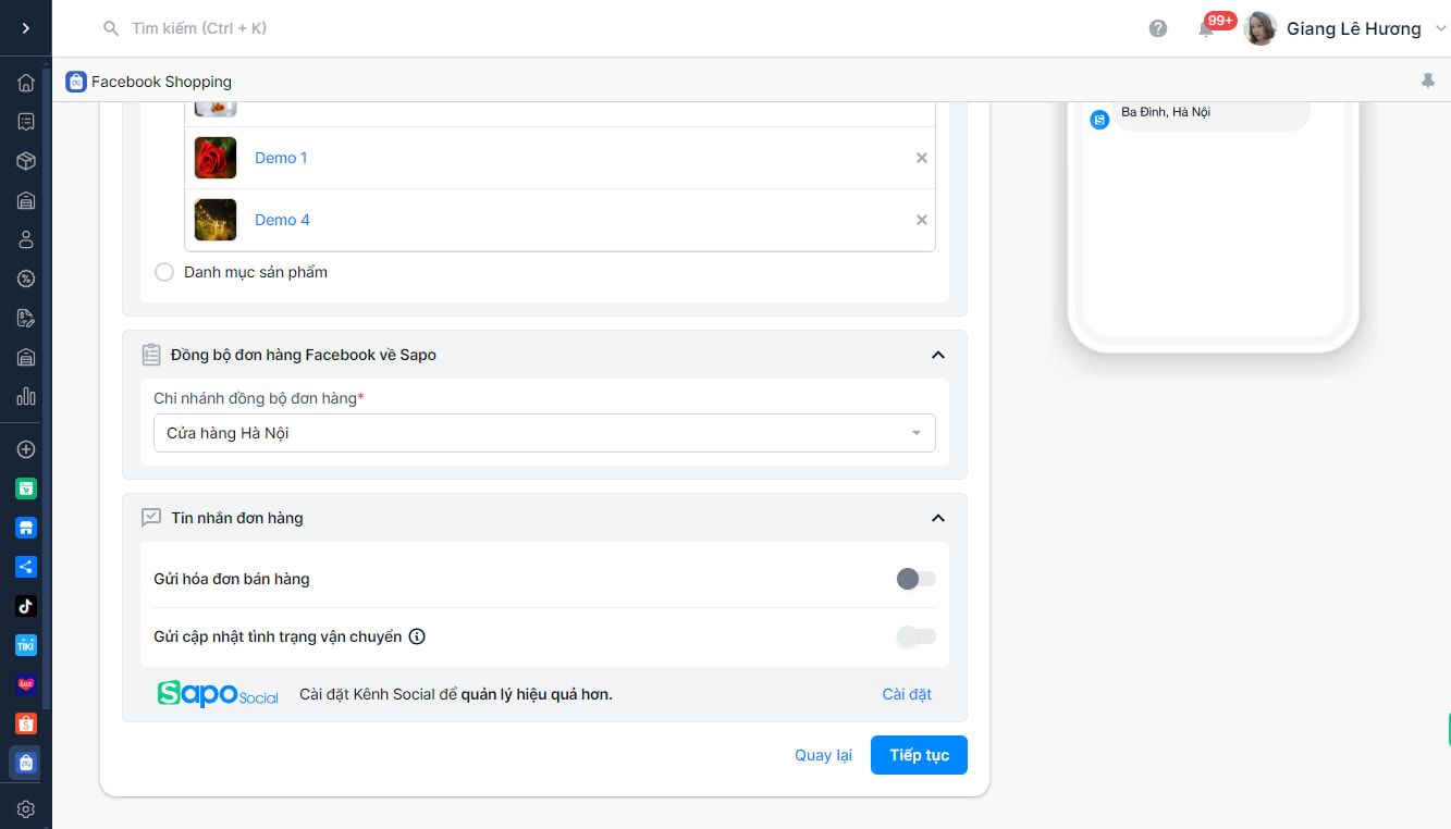 tinh-nang-mua-sam-tren-messenger-3 Đồng bộ đơn và tin nhắn đơn hàng