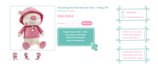 Hiển thị đầy đủ các ưu đãi có lợi cho khách hàng