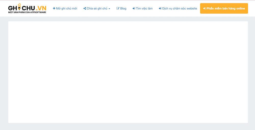 Web ghi chú ghichu.vn