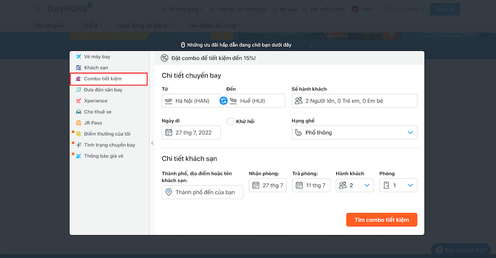 Combo vé máy bay - khách sạn giá hời