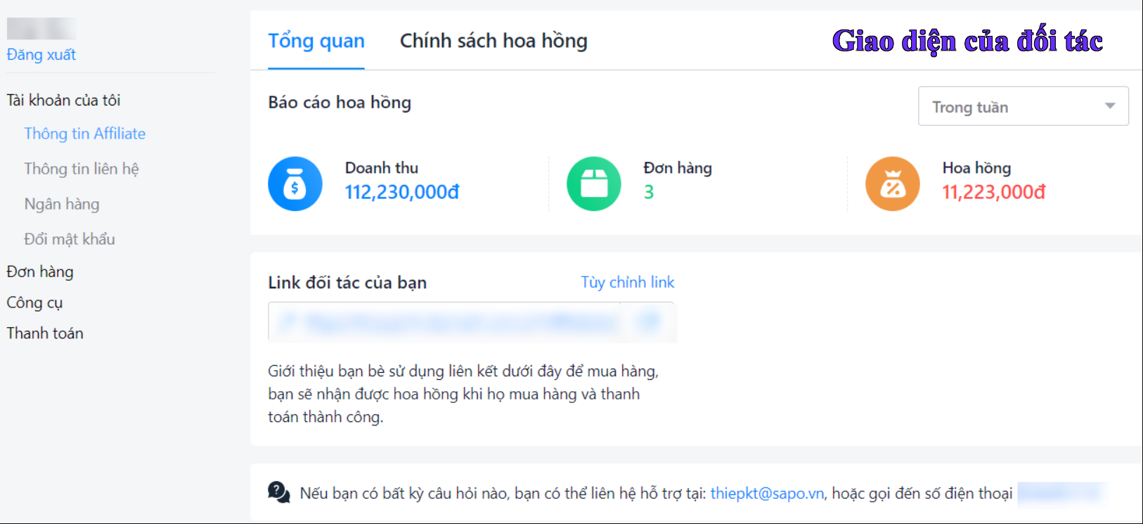 chính sách hoa hồng dành cho đối tác