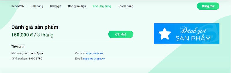 ứng dụng Đánh giá sản phẩm