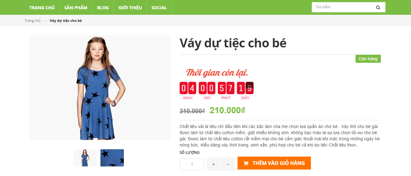 Ứng dụng Đếm ngược khuyến mãi