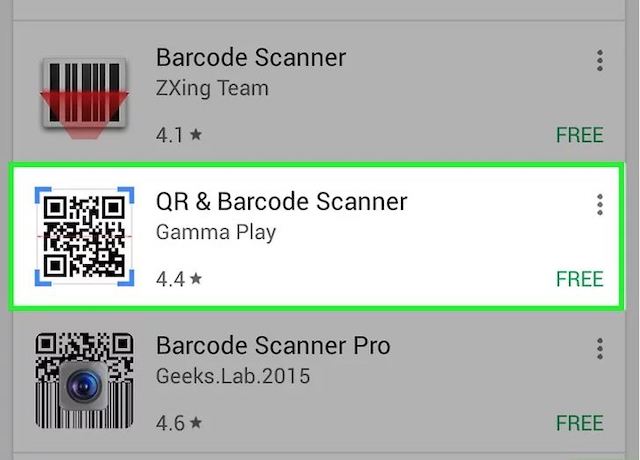 App quét mã vạch Gamma Play