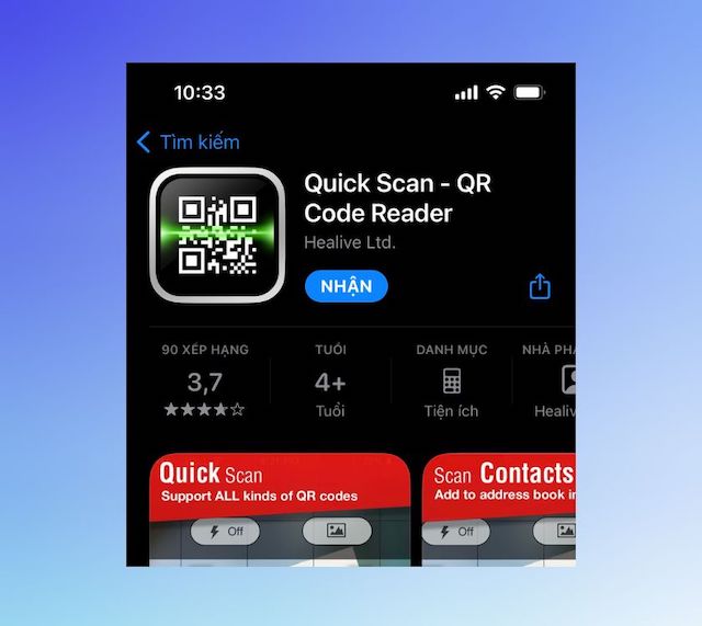 Ứng dụng quét mã vạch QR Quick Scan