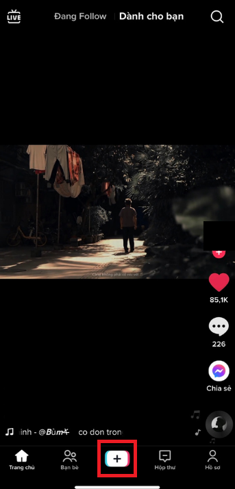 Làm video mới trực tiếp trên nền tảng TikTok