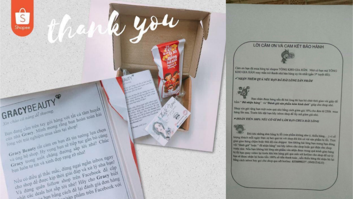 Thư cảm ơn khách hàng shopee là gì