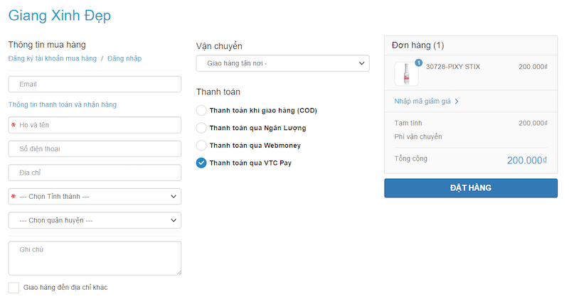 Cách thanh toán bằng VTC Pay