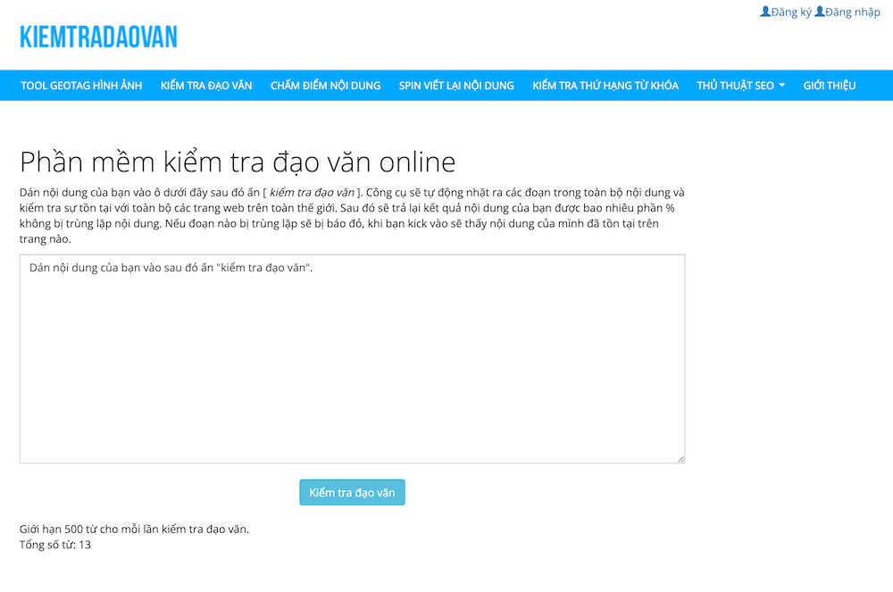 web-check-dao-van4 Trang web kiểm tra đạo văn kiemtradaovan.com
