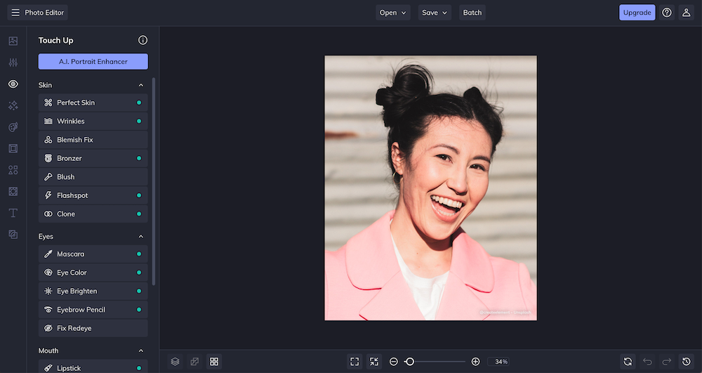 Web chỉnh ảnh online Befunky