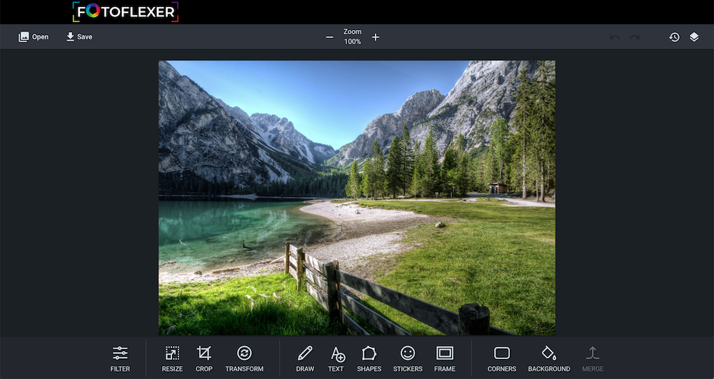 Web chỉnh ảnh trên máy tính FotoFlexer