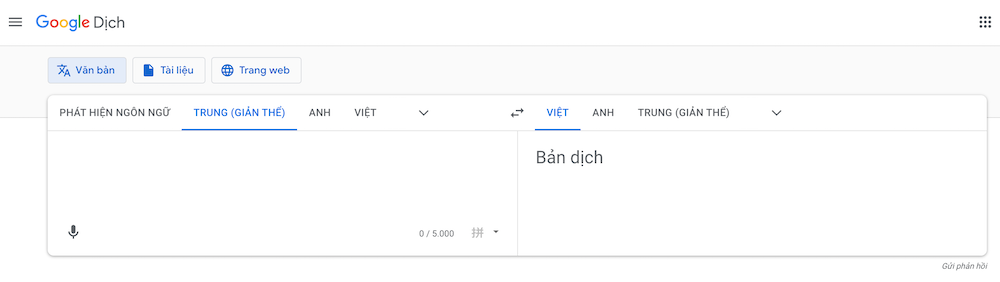 Trang web chuyển văn bản thành giọng nói Google Translate