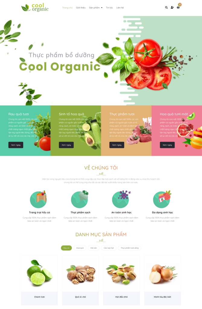 Web giới thiệu sản phẩm