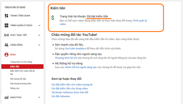 Web kiếm tiền online cho học sinh Youtube