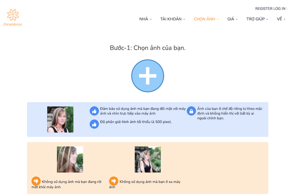 Trang web PinkMirror.com