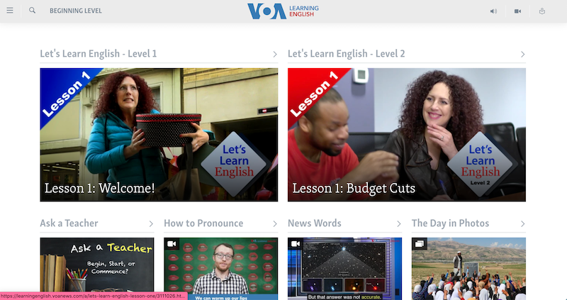 Trang web kiểm tra phát âm tiếng anh và học tiếng anh VOA