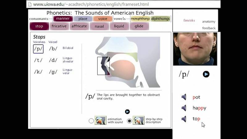 Trang web luyện phát âm tiếng anh soundsofspeech