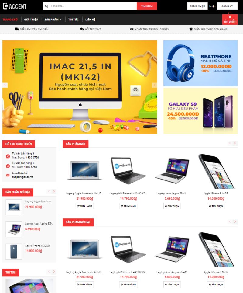 Website công nghệ Accent.