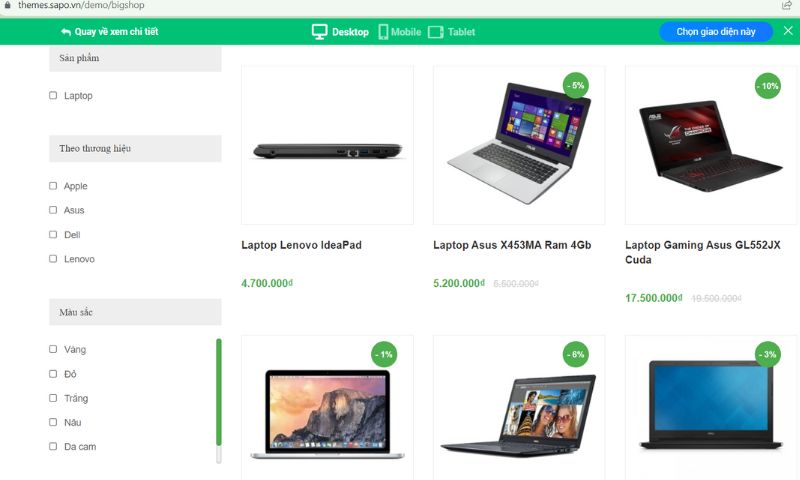 Những thành phần quan trọng bạn nên chú ý khi thiết kế website bán máy tính