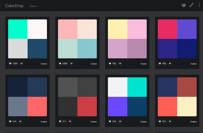 Website phối màu Color Drop