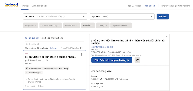 Trang tìm việc làm vn.indeed.com