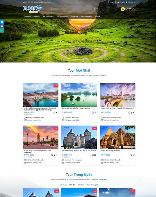 Xây dựng website du lịch đẹp, chuyên nghiệp