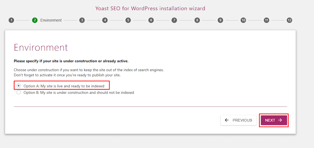 Cài đặt Environment